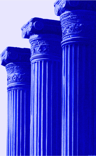 Renaissance colonnade, monochrome